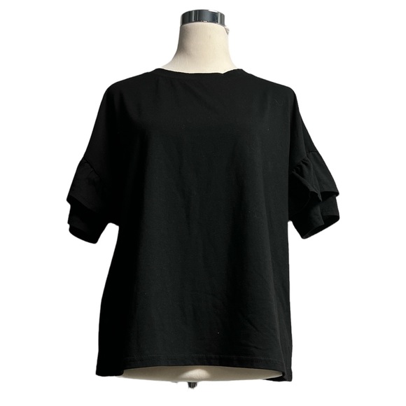 Shein women black short sleeve shirt - Picture 2 of 9
